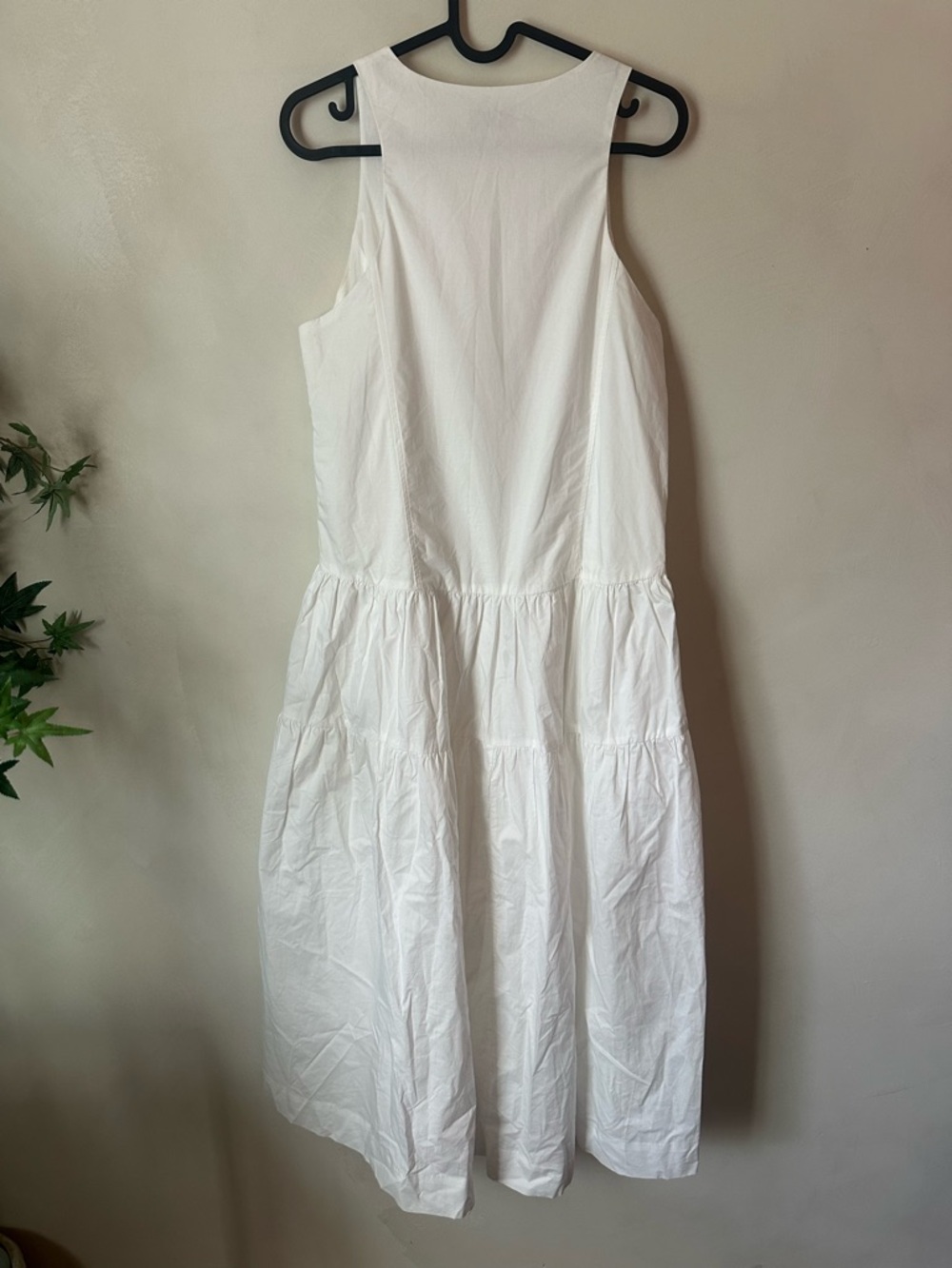 Anthropologie Greylin White Sleeveless Tiered Midi Dress Size Small 100% Cotton - Picture 5 of 5